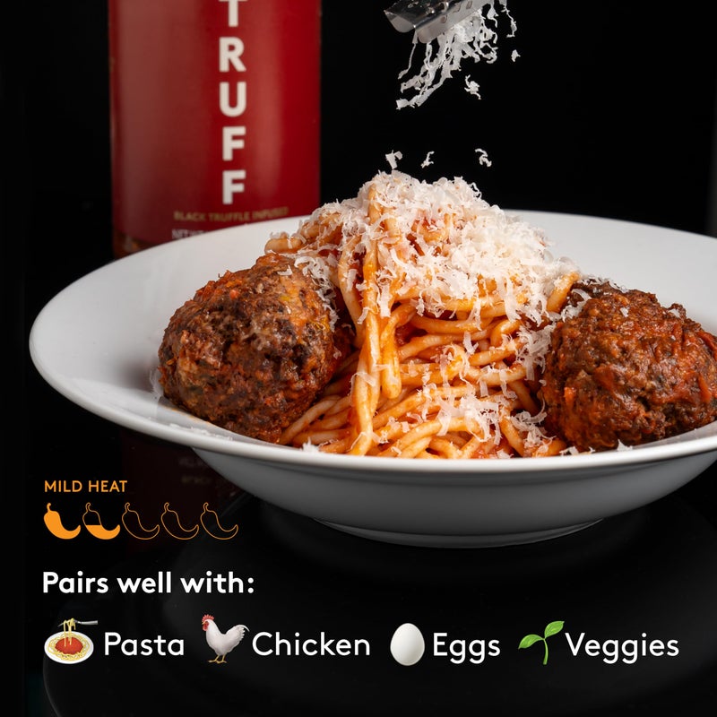 TRUFF Spicy Lovers Pack - TRUFF Hotter Sauce, TRUFF White Hotter Sauce, and TRUFF Black Truffle Arrabbiata Pasta Sauce - Spicy Truffle Hot Sauce Gift Pack of 3 bottles - Image 4